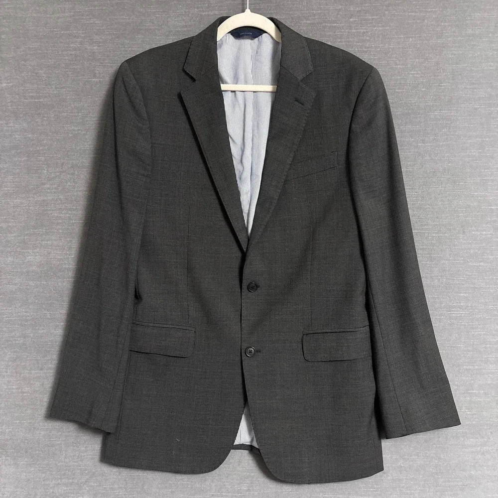 Brooks Brothers Sport Coat 40L Charcoal Gray Wool Explorer Classic Blazer Jacket